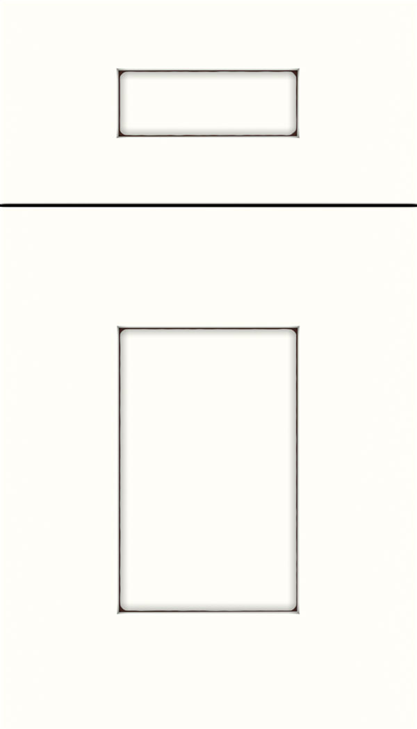 Newhaven 5pc MDF shaker cabinet door in Alabaster with Mocha glaze