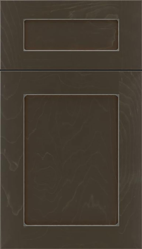 Salem 5pc Maple shaker cabinet door in Thunder with Pewter glaze