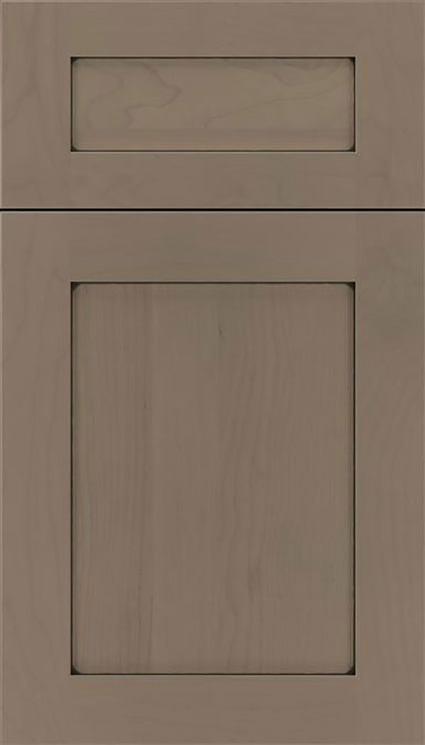 Salem 5pc Maple shaker cabinet door in Winter with Black glaze