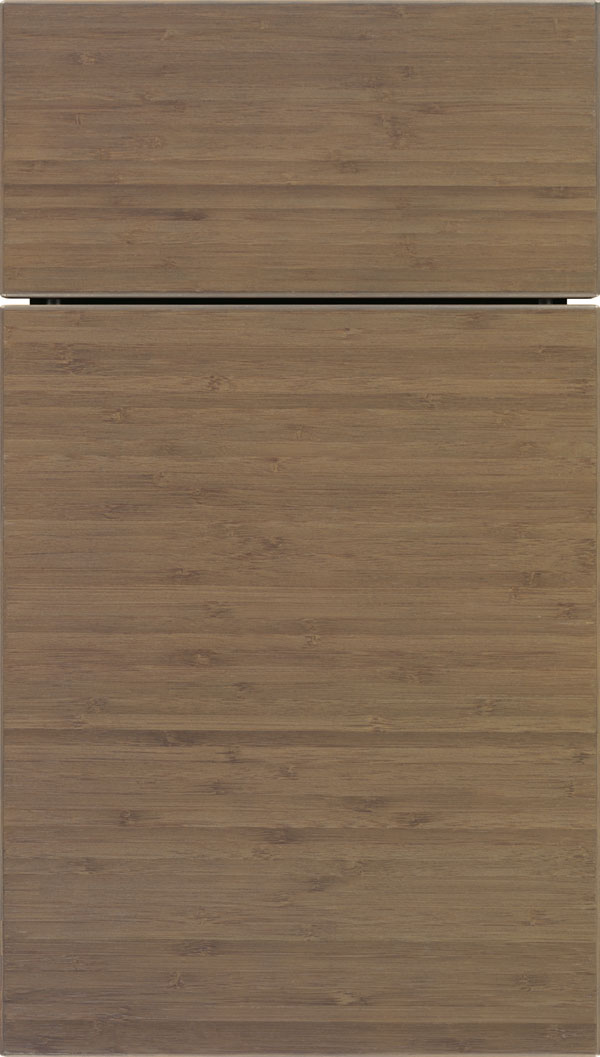 Summit horizontal Bamboo slab cabinet door in Winter