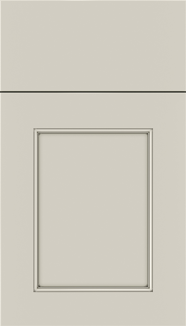 Lexington Maple recessed panel cabinet door in Cirrus with Smoke glaze