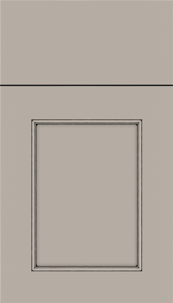 Lexington Maple recessed panel cabinet door in Nimbus with Black glaze