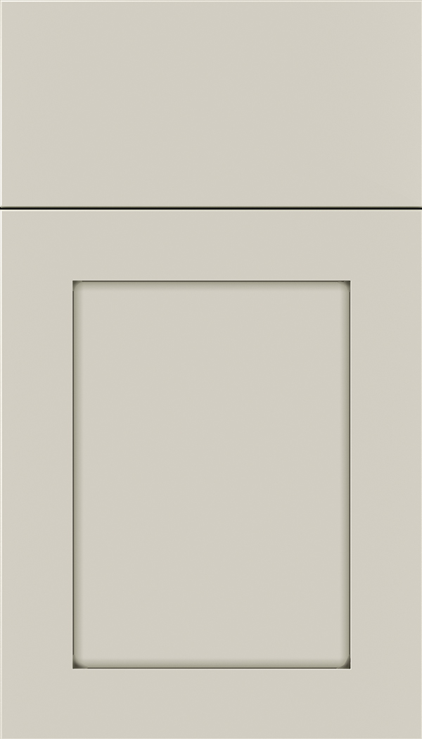 Plymouth Maple shaker cabinet door in Cirrus with Smoke glaze