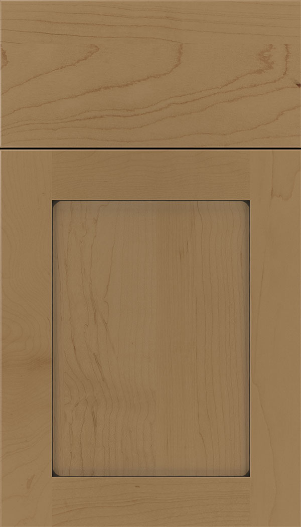Plymouth Maple shaker cabinet door in Tuscan with Black glaze